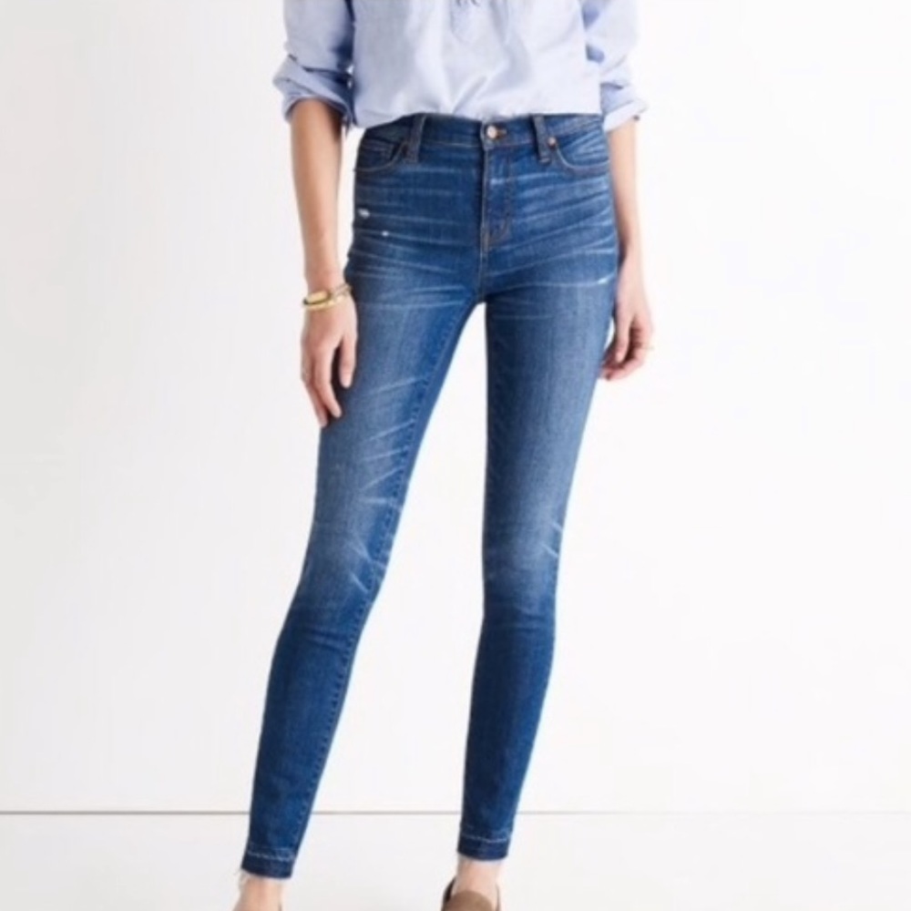 |•Madewell•| Drop Hem High Riser Skinny Jeans